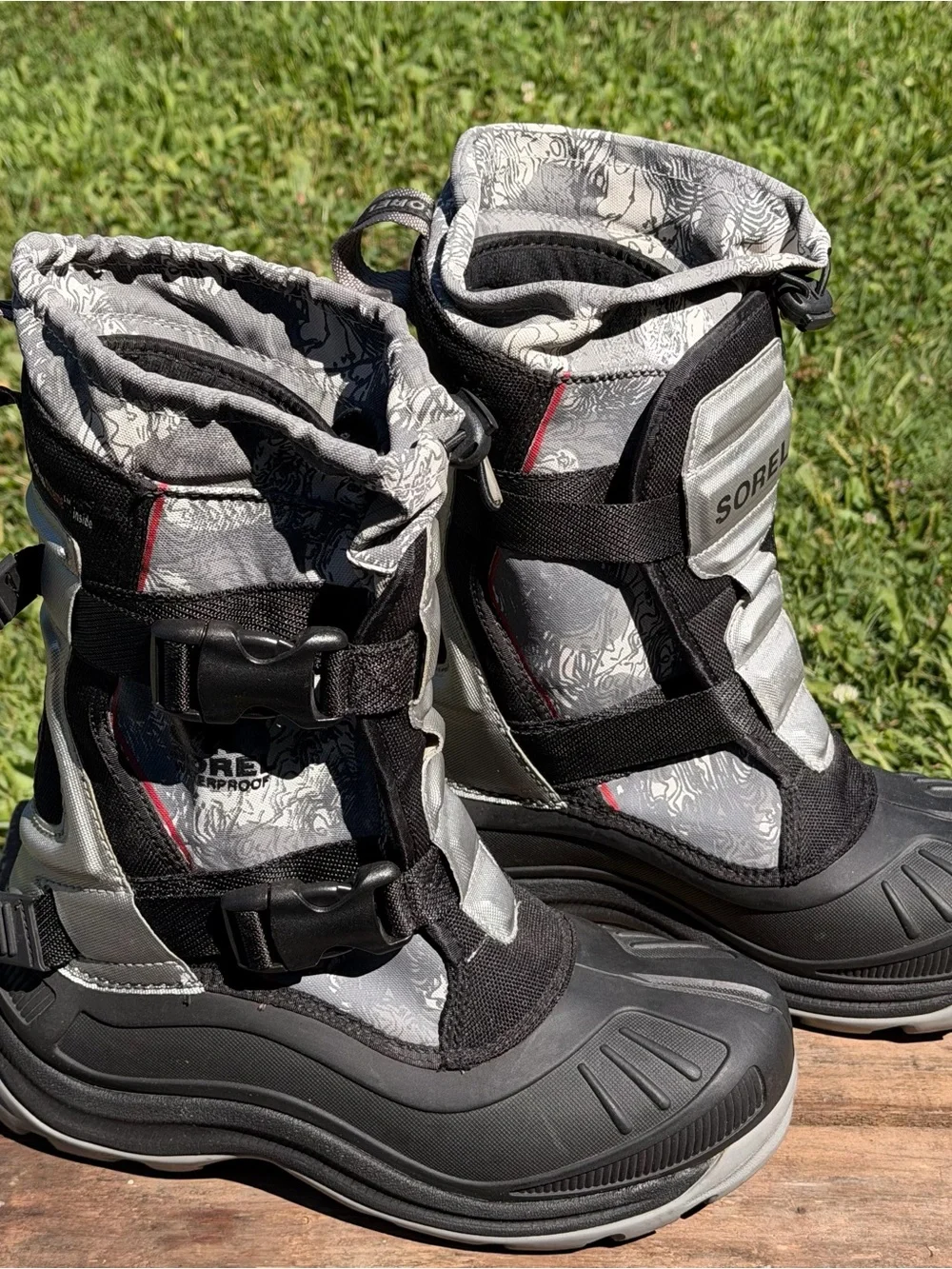 Sorel Alpha Trac NM1643 Waterproof Insulated Snow Boots Gray Men’s Size 7 Exc
